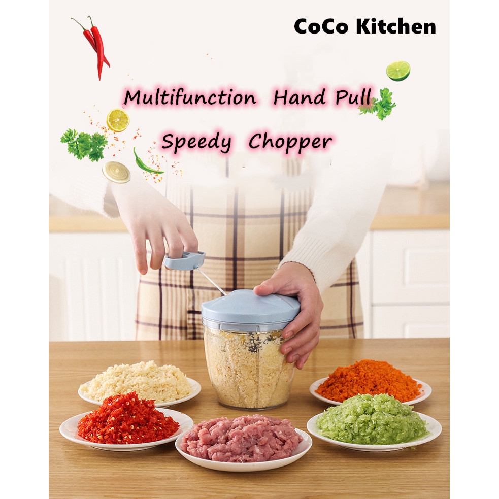 Chopper Multifunction Manual Fruit Vegetable Chopper Hand Pull Speedy ...