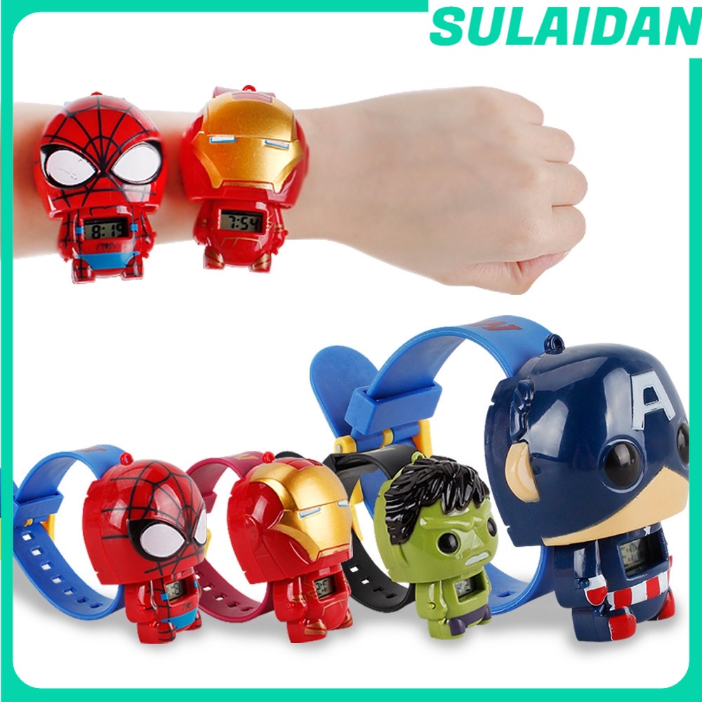 Hot Super Hero Watch Avengers Cartoon Captain America Spiderman Electronic  Watch Jam Tangan Lelaki Men's Digital | Shopee Malaysia