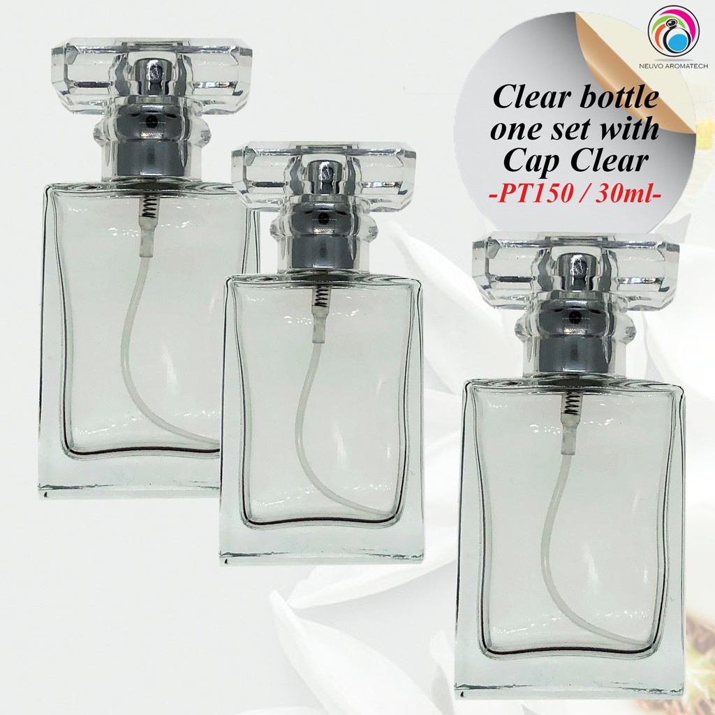  BOTOL PERFUME  BODY CLEAR SET WITH CAP CLEAR 30ML BOTOL  