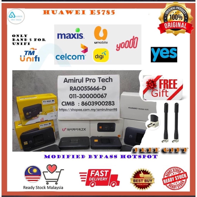 Modified Unlock Huawei E5785 E5885 Shopee Malaysia