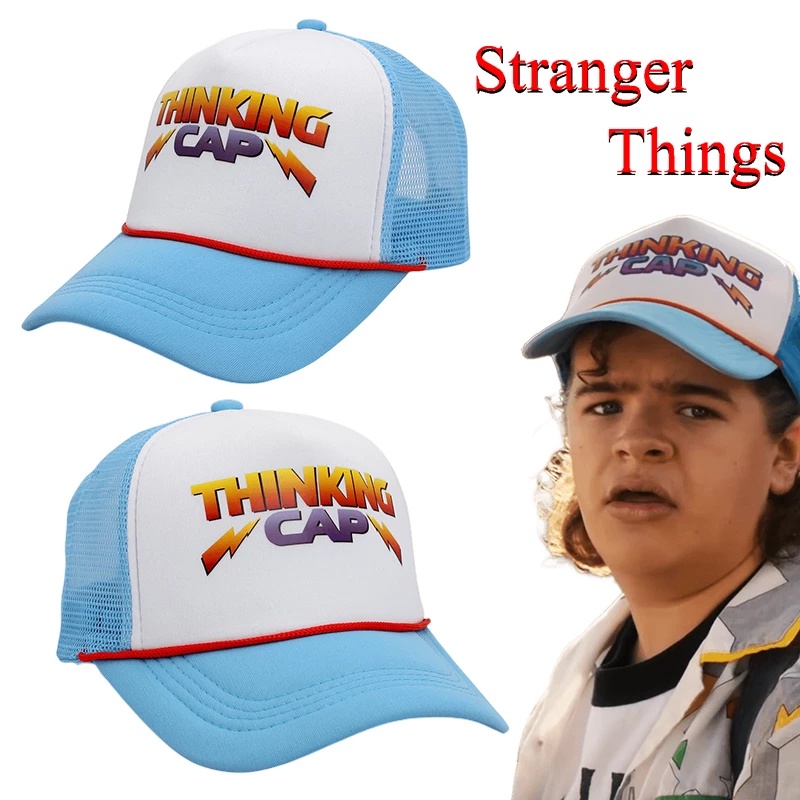 Stranger Things Season 4 Baseball Cap Dustin Hat Retro Mesh Thinking Adjustable Hats Adult
