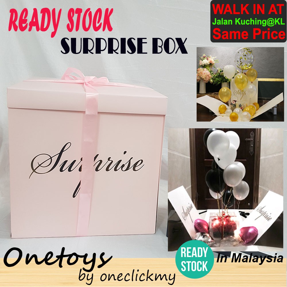 READY STOCK! GIFT BOX SURPRISE BOX WITH RIBBON/Gift Box Bajet Murah-Birthday/weeding/anniversary/graduation