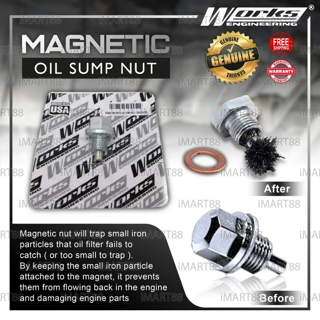M12 X 1.75 Magnetic Oil Drain Plug, Stainless Steel Sump Drain Nut Bolt