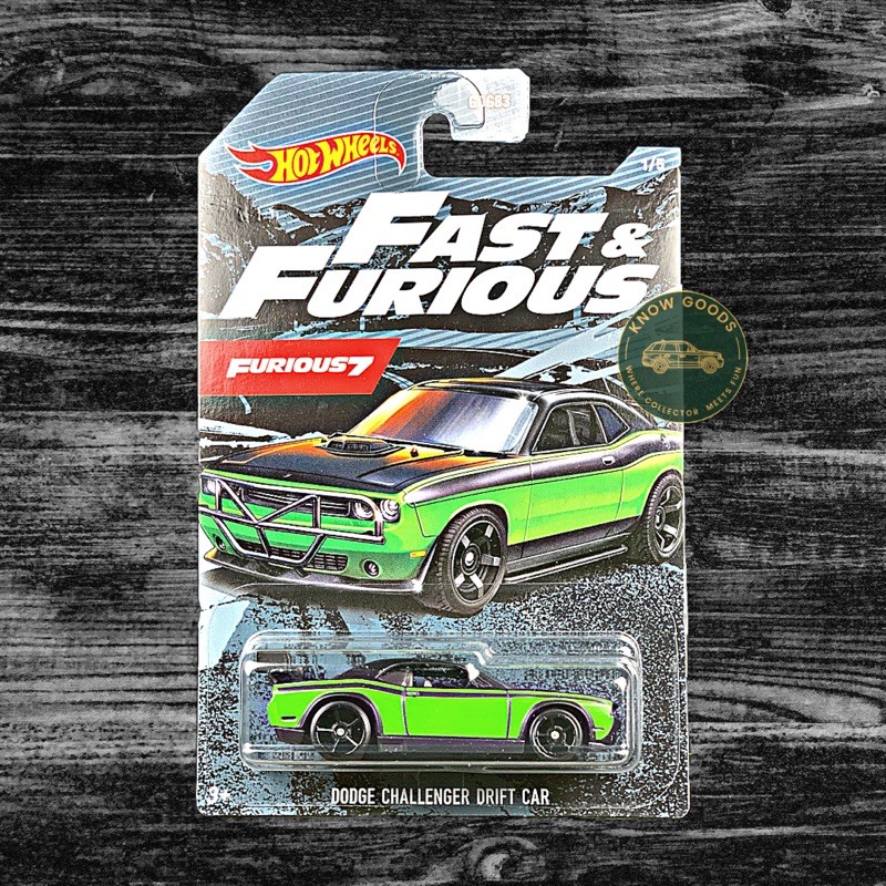 HOT WHEELS DODGE CHALLENGER DRIFT CAR FAST AND FURIOUS SERIES FURIOUS 7 ...