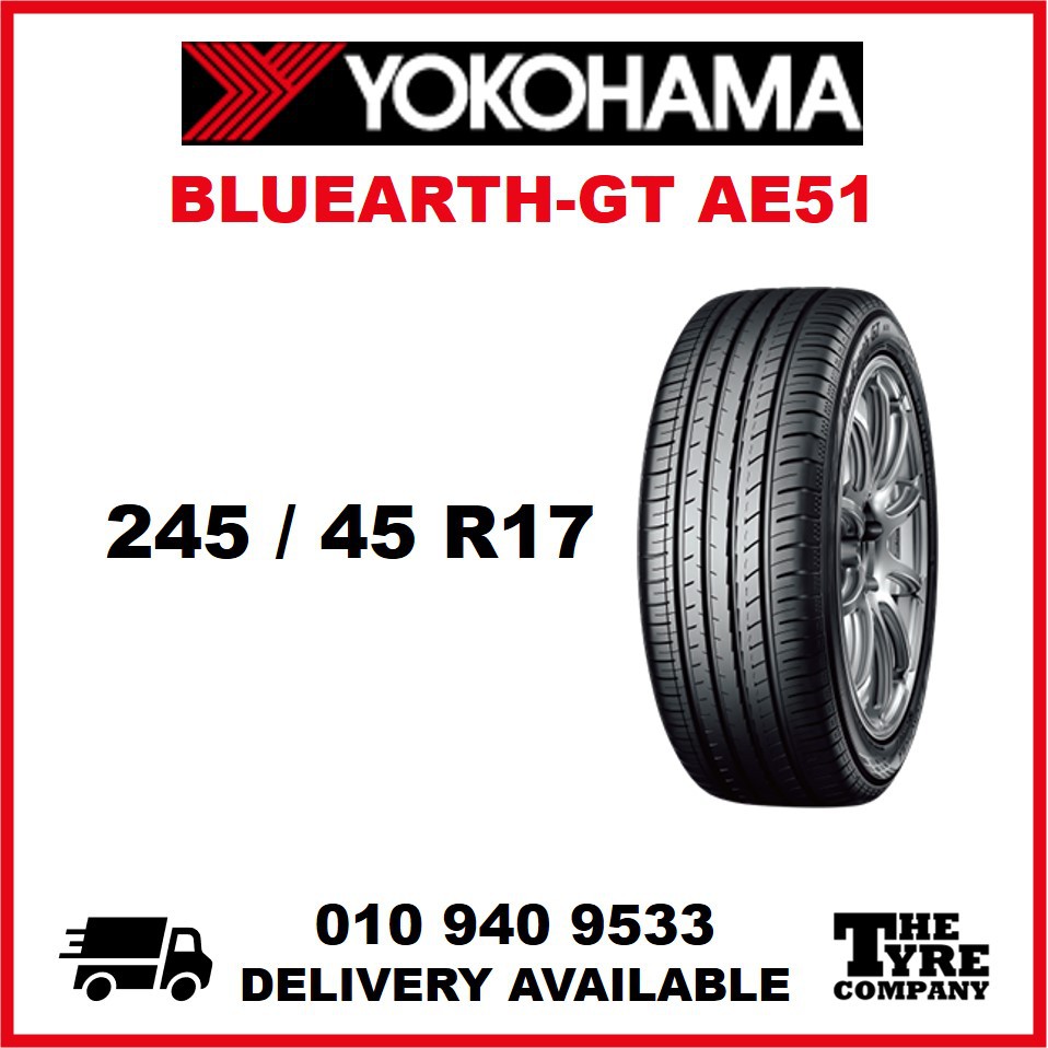 YOKOHAMA BLUEARTH-GT AE51 - 245/45/17, 245/45R17 TYRE TIRE TAYAR 17 INCH  INCI | Shopee Malaysia