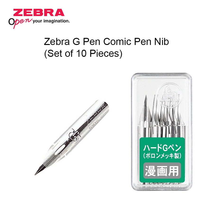 Zebra G Pen Comic Pen Nib Pack Of 10 Pieces Shopee Malaysia