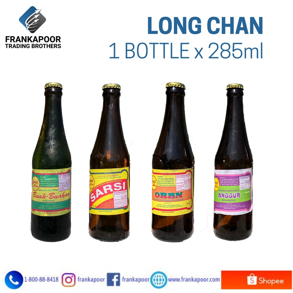 Air Long Chan Original 285ml Air Botol Kaca Legend 5 Perasa, Origin