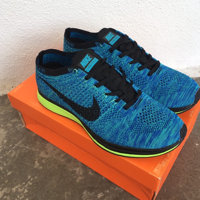 farmacia Anguila No quiero READY STOCK Nike Flyknit Racer Blue Green | Shopee Malaysia
