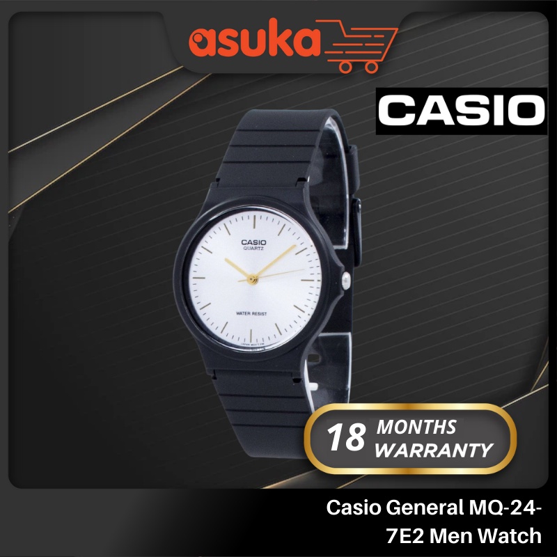 Casio General MQ-24-7E2 Black Resin Band Unisex Youth Watch