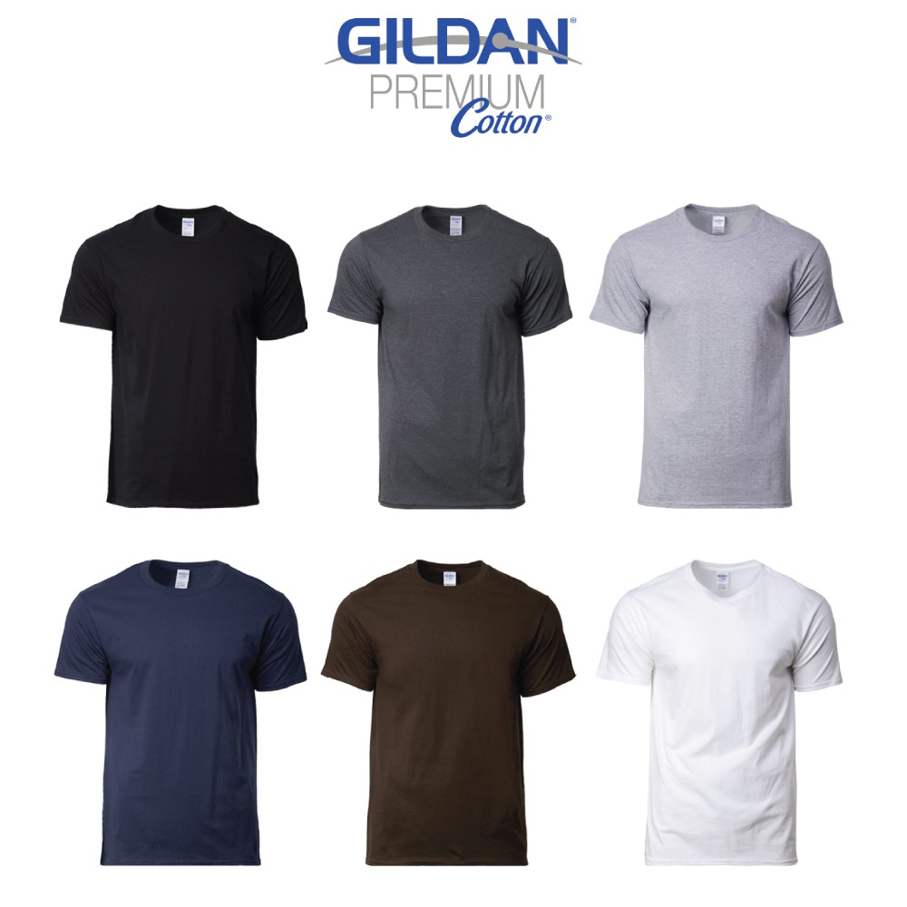 Download Gildan Premium Cotton 100% Cotton Plain Tshirt Round Neck ...