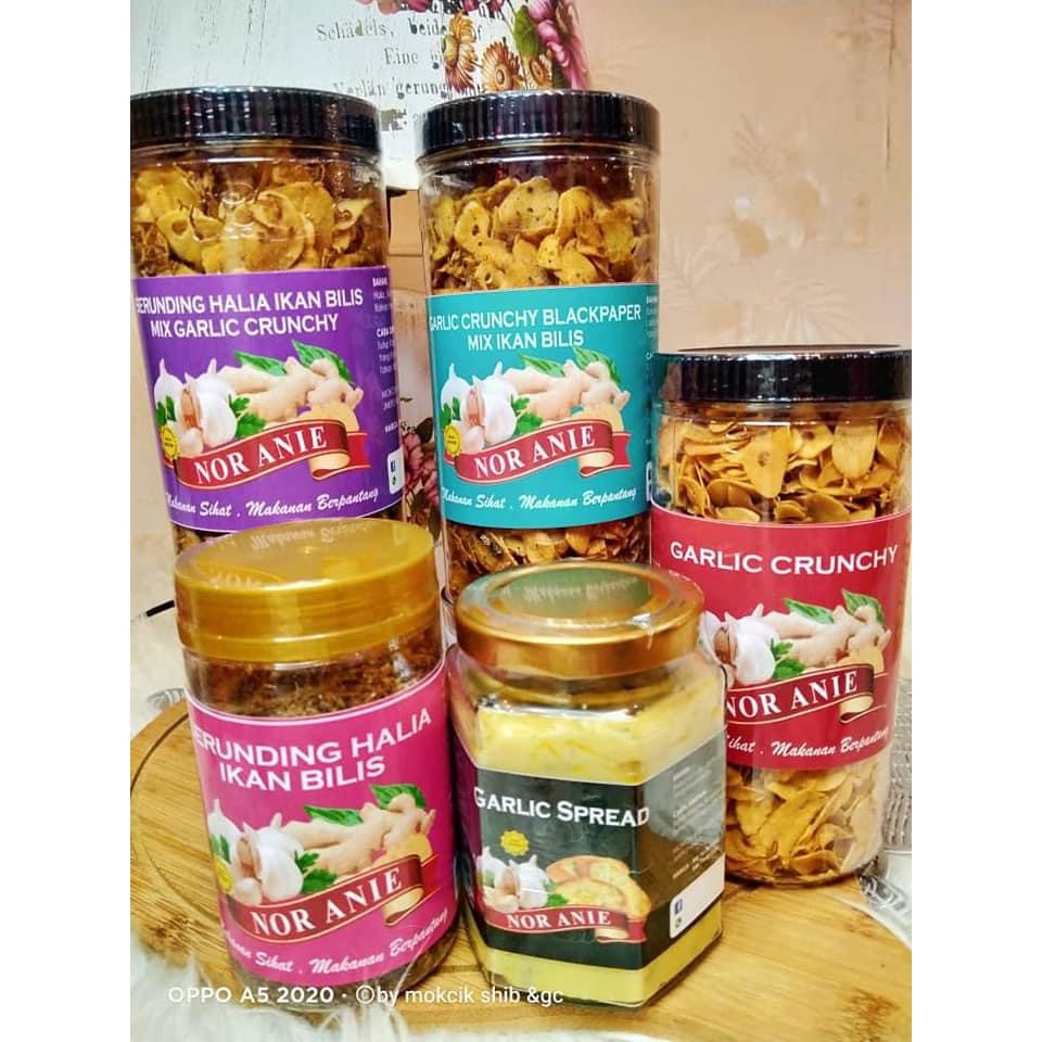SET MAKANAN BERPANTANG/PERIA CRISPY/GARLIC/ SERUNDING HALIA HOMEMADE BY NOR Anie