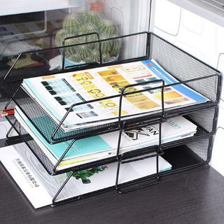 rak letak file fail pejabat Office Paper tray rack Metal Organizer ...