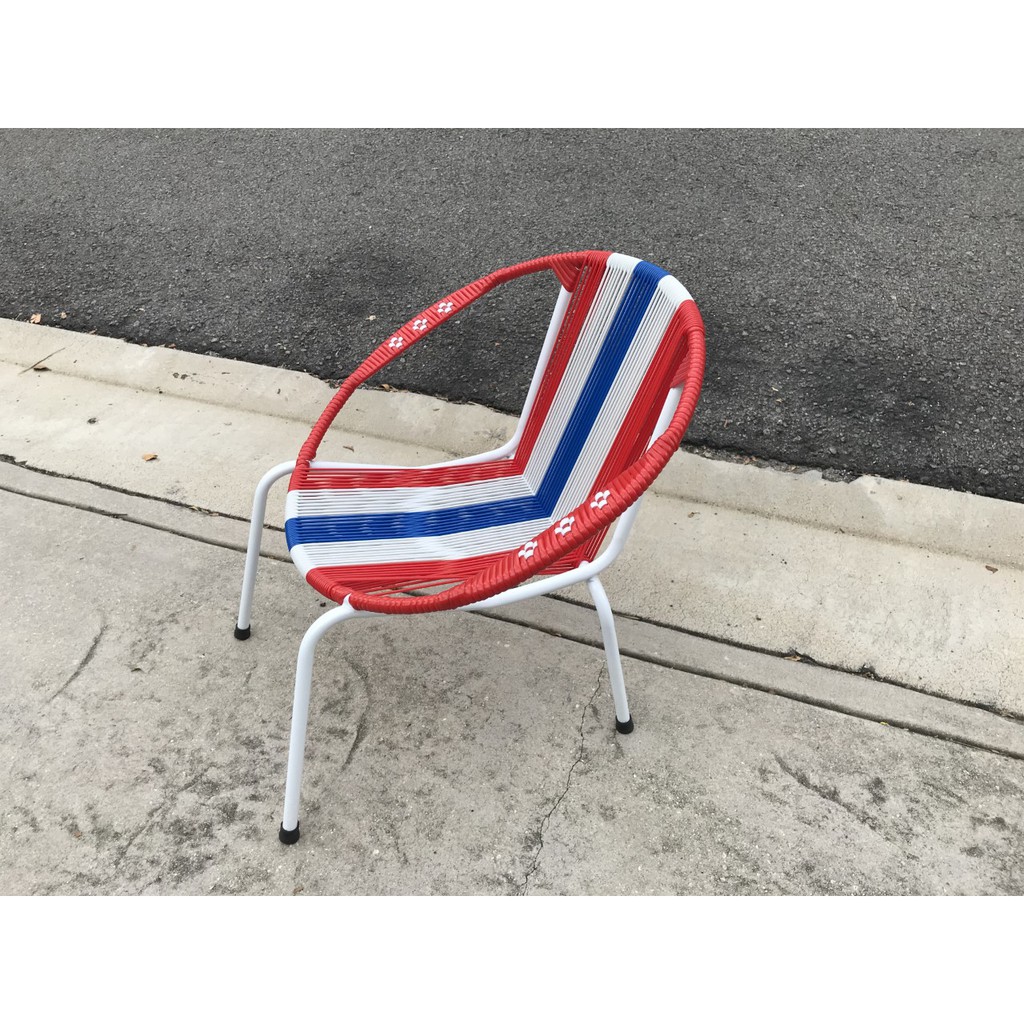 Vintage Round Chair Traditional Malaysia String Chair