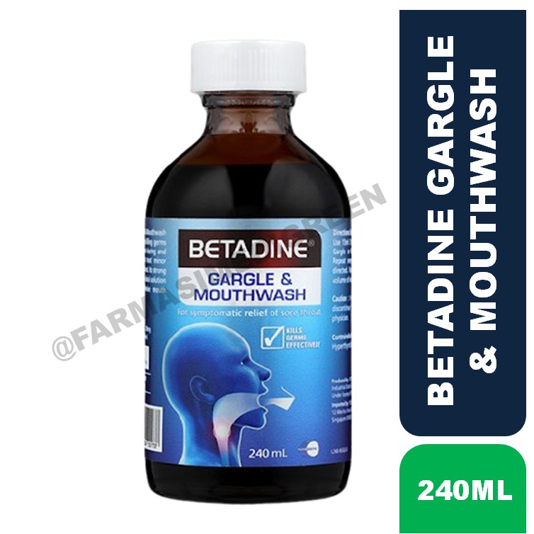 Betadine Gargle & Mouthwash 240ML (EXP 03/25) Shopee Malaysia