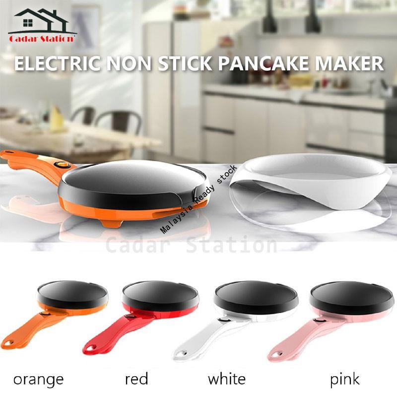 ○Household Non-Stick Crepe Maker Pan Electric Pancake Cake Machine Frying Griddle Portable Kitchen Baking Tool 220V 60