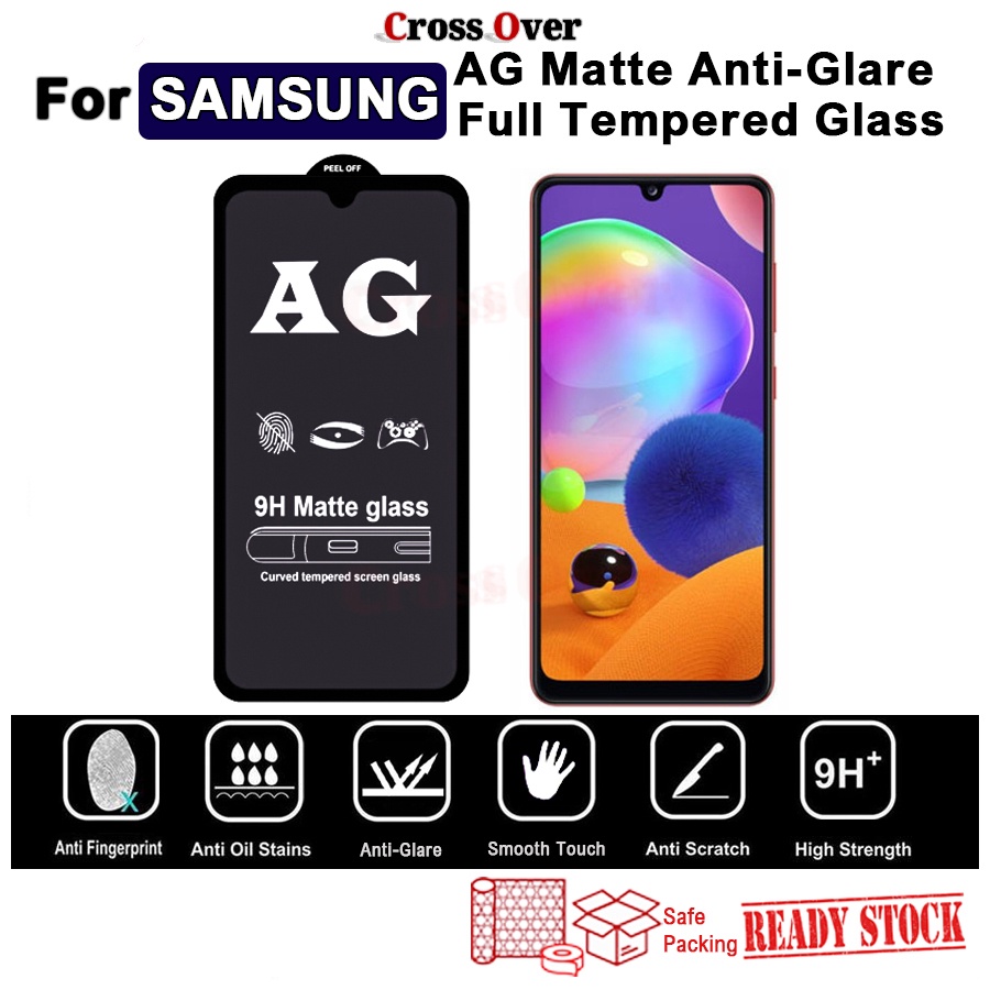 SAMSUNG A32 A34 A51 A53 A73 A52 A52S A71 A72 4G 5G MATTE ANTI FINGERPRINT Full Tempered Glass Screen Protector