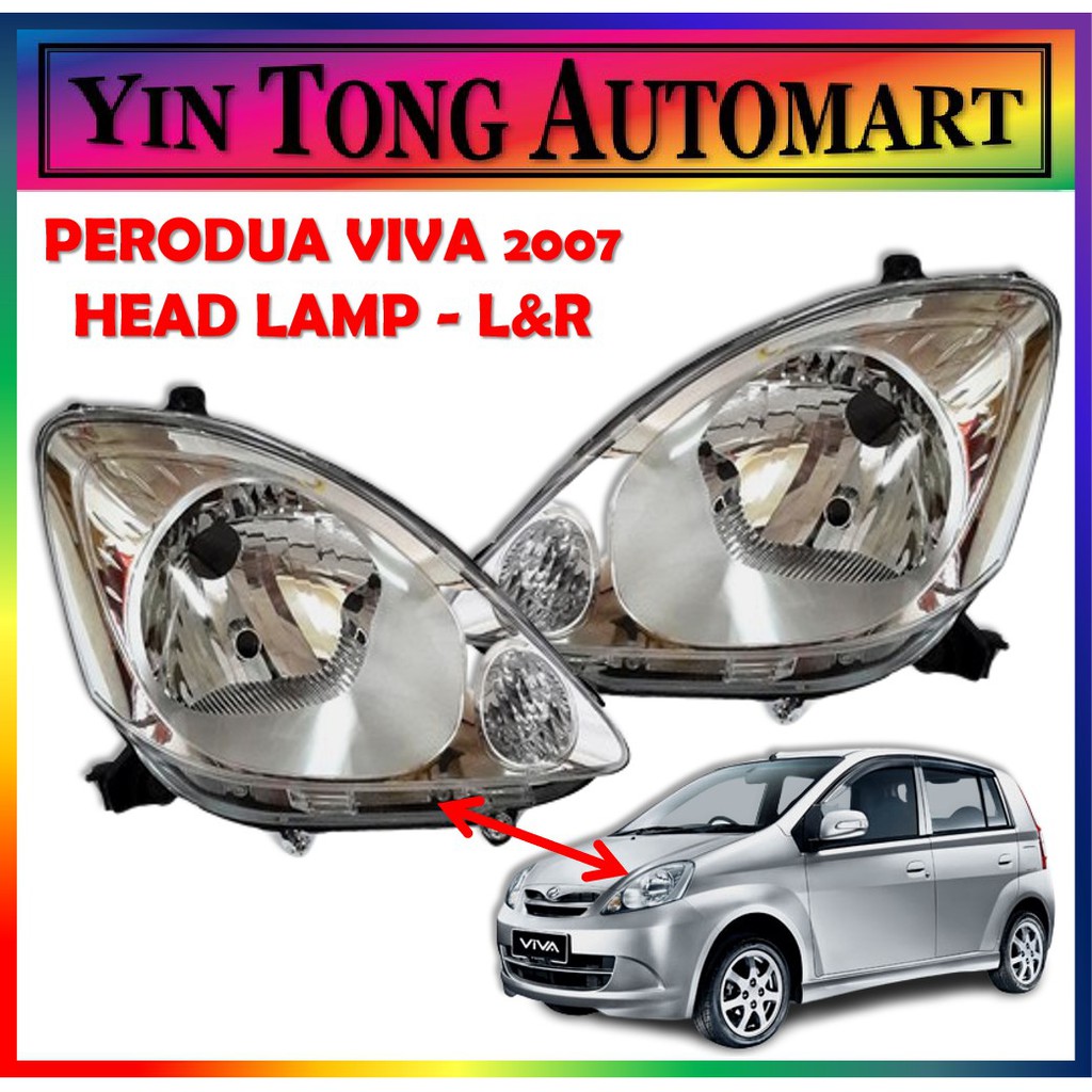 Perodua Viva 2007 Head Lamp  1pcs  Shopee Malaysia