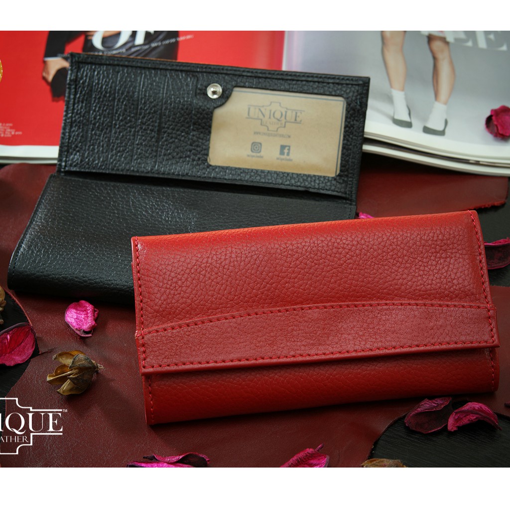 Handmade Cow Leather Grainy Basic Women Wallet in 5 Colors Un1que Leather Brand