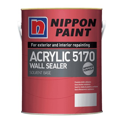 5 Litres 5l Nippon Paint Acrylic 5170 Wall Sealer Suitable Interior Exterior