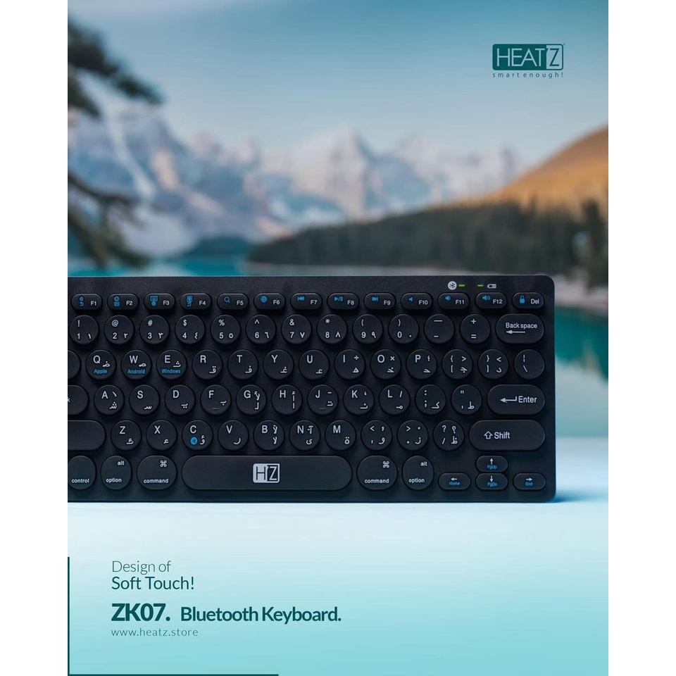 Heatz Hz Zk07 Ultra Slim Bluetooth Keyboard Shopee Malaysia