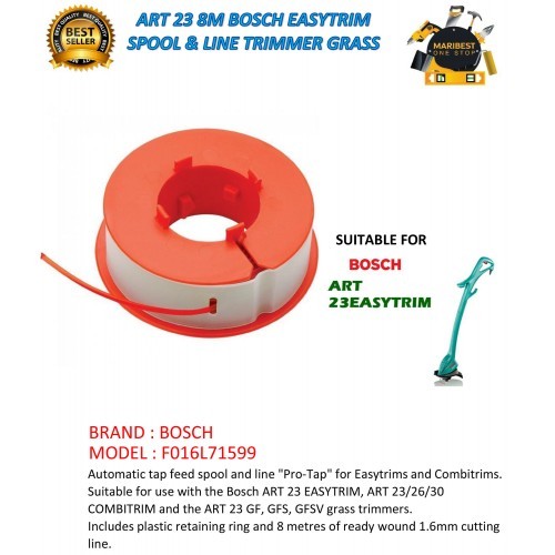 F016l71599 Art 23 8m Bosch Easytrim Spool Line Trimmer Grass