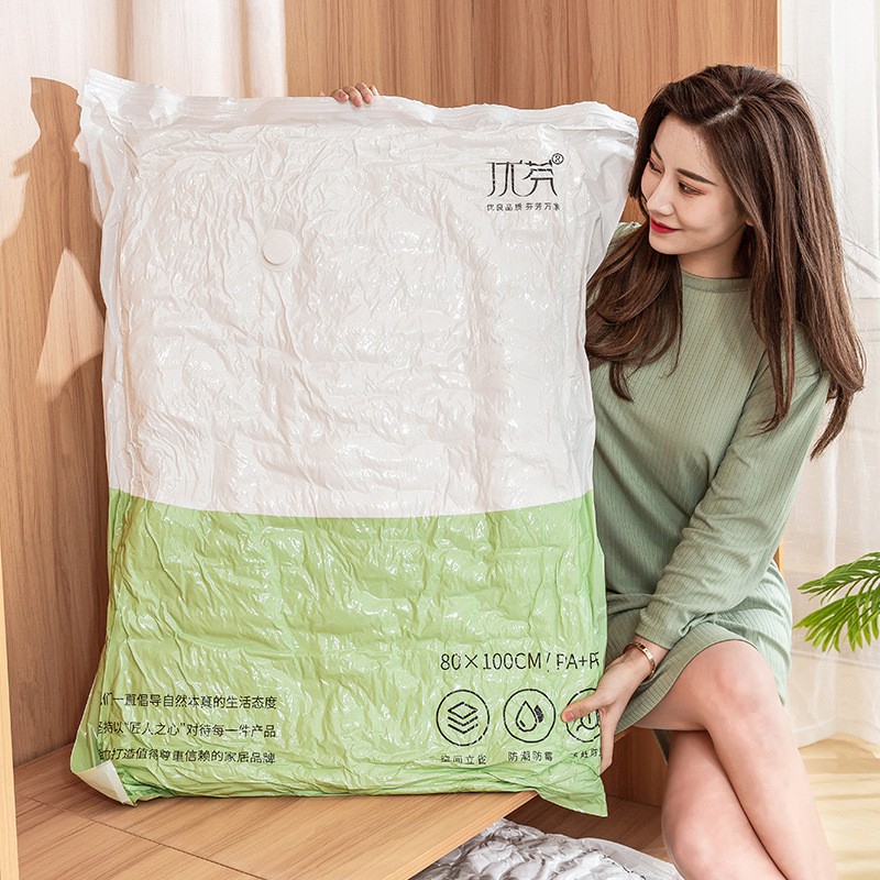 M'sia Seller Vacuum Compression Bag Thickened Transparent Quilt Storage Bag Household Suction Packing Clothing Finishin