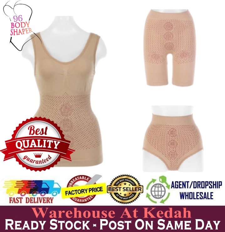 MONALISA JAPAN Technology Korset 3 IN 1 Infrared Slim Vest Shapewear Slimming Corset / Girdle Pants Ready Stock