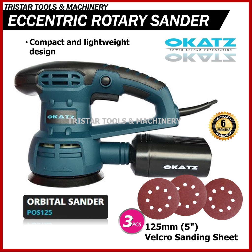 OKATZ POS125 VARIABLE SPEED RANDOM ORBITAL SANDER ECCENTRIC SANDER