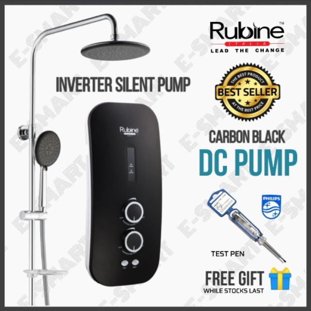 Sale Rubine Rain Shower Water Heater Dc Inverter Booster Pump Rwh Sse891d Shopee Malaysia