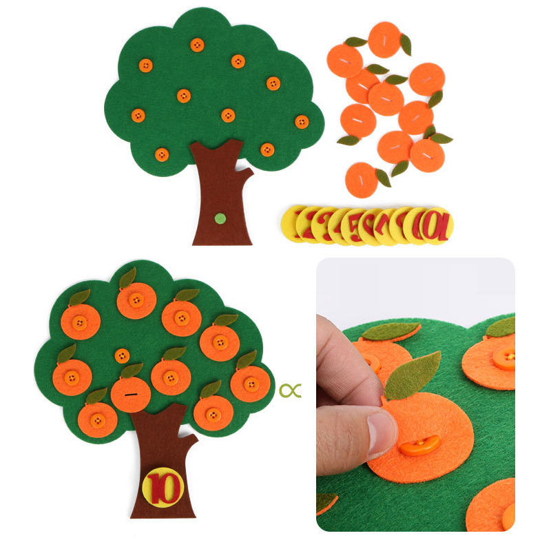Reliable Durable Montessori Math Toys Fruit Trees Puzzles Digital Cognitive Kindergarten Teaching Aids Diy Early Lear... - Image 2