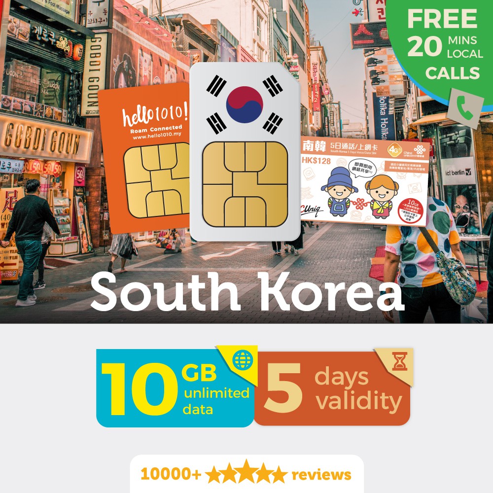South Korea (5 Days) Travel Prepaid SIM Card Shopee Malaysia
