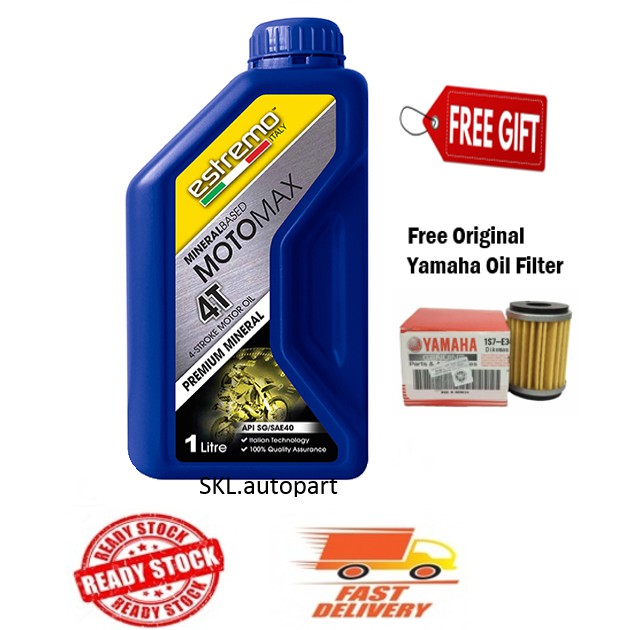 Mineral 4T Estremo Premium Mineral Based 4stroke MOTOR OIL 1L /Engine