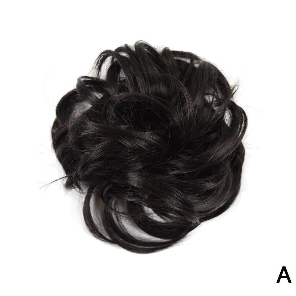 Easy To Wear Real Thick Curly Messy Bun Hair Piece Hair Scrunchie