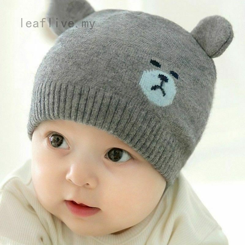 gray toddler winter hat