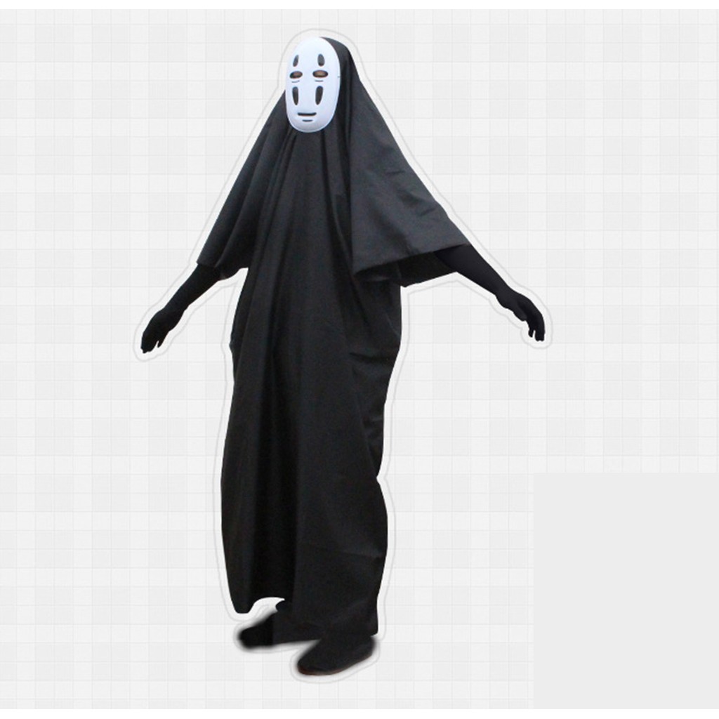 No Face Man Spirited Away Cosplay Costume for Halloween Costumes Mask Glove...