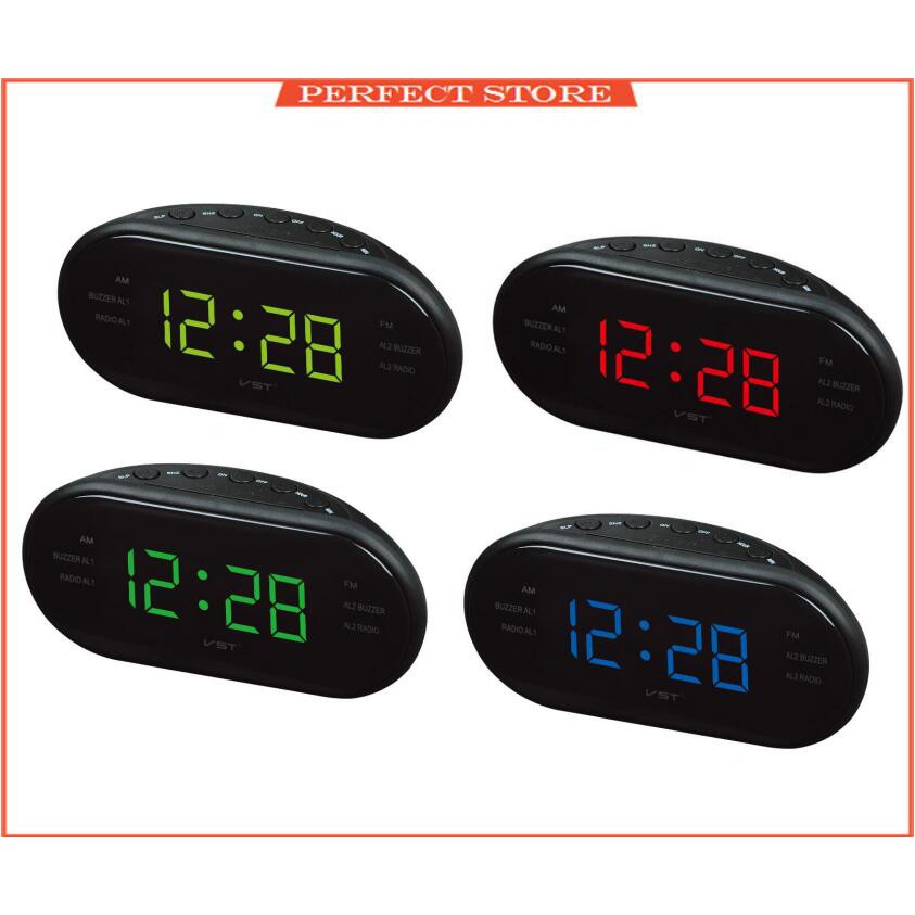 Led Alarm Clock Radio Digital Am Fm Radio Red Shopee Malaysia