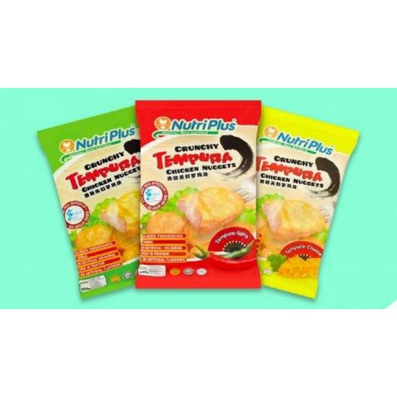 Nutriplus Tempura Chicken Nuggets 800g Original Spicy Cheese Tempura ...