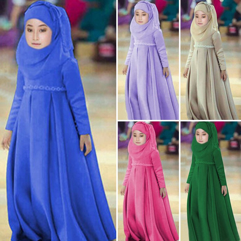 2020 Muslim Girls Jubah Girl Dress Scarf Hairpin Sets 3pcs Fashion Traditional Flower Kids Clothing Abaya Muslim Baaby Girl Party Dress Ramadan Clothing Islamic Hijab Dresses For Girl Jubah Shopee Malaysia