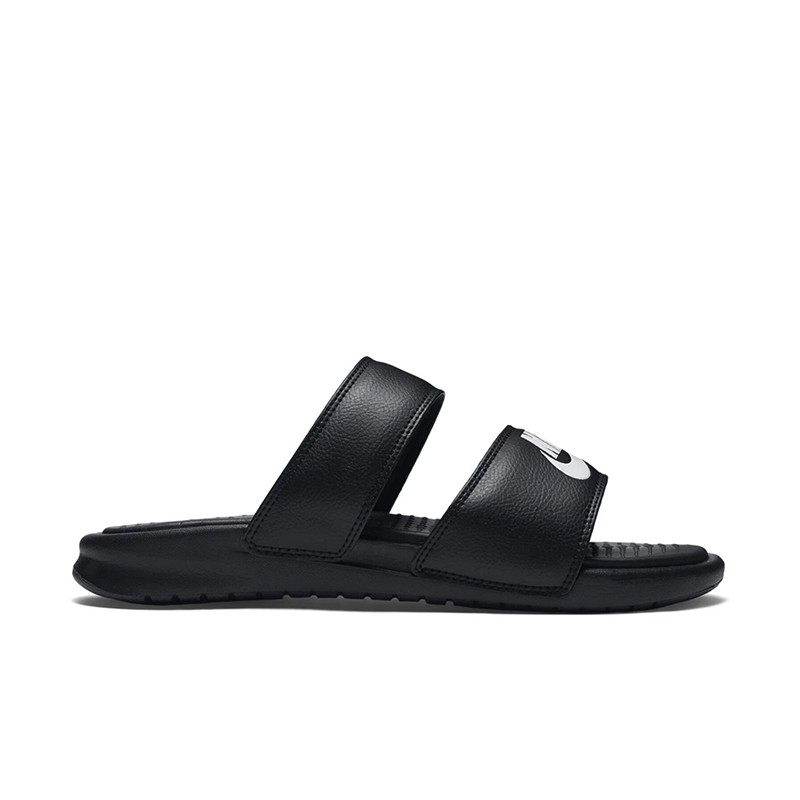 white double strap nike slides