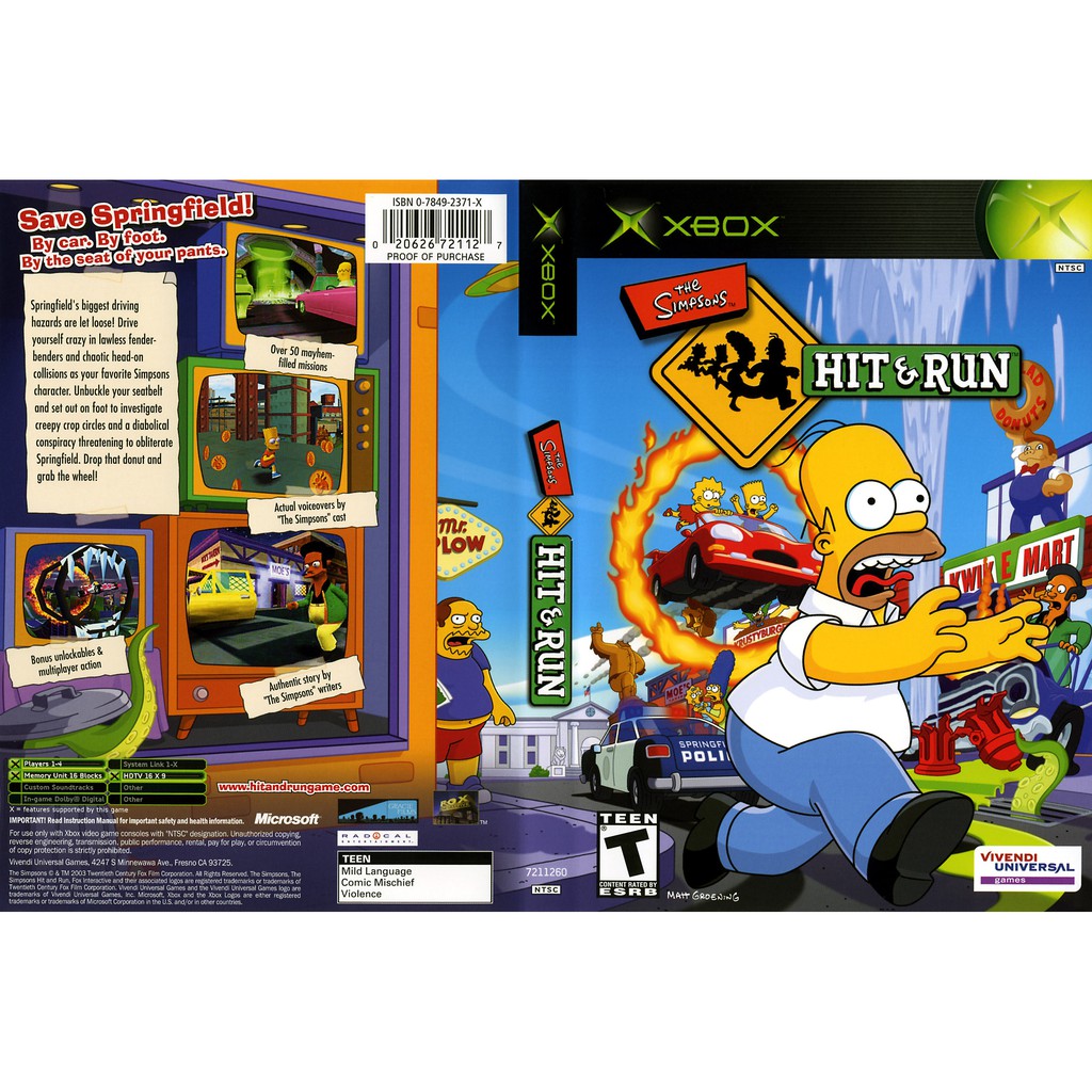 simpsons hit and run xbox 1