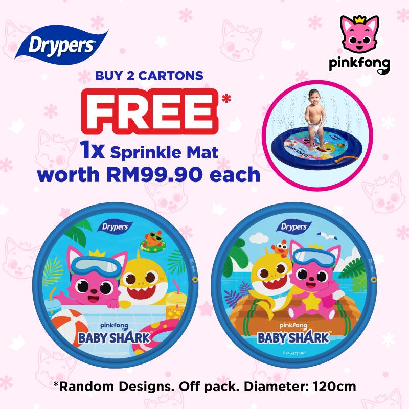 Drypers Drypantz Pinkfong Limited Edition Box (XL 126pcs)x2 FREE Drypers Sprinkle Mat #3