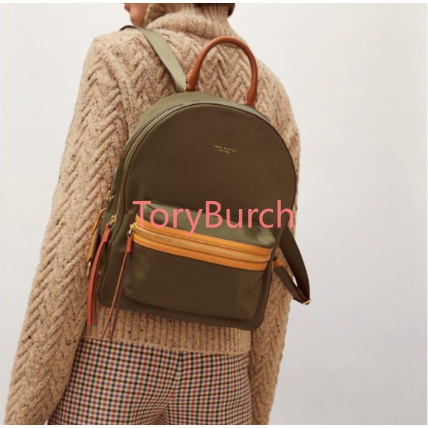 tory burch green backpack