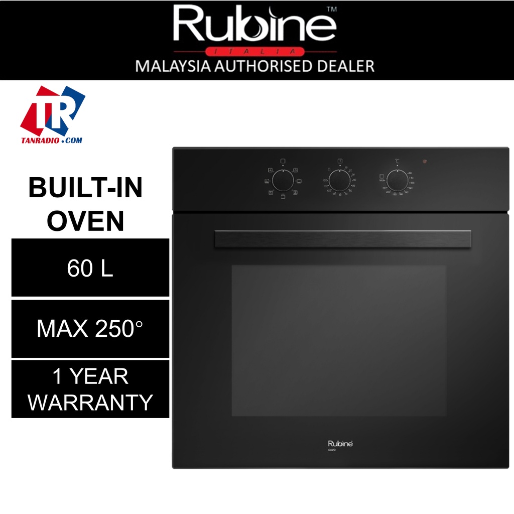(NEW) Rubine CAVO60BL (60L) BuiltIn Oven Glass Door ( Elegant Black