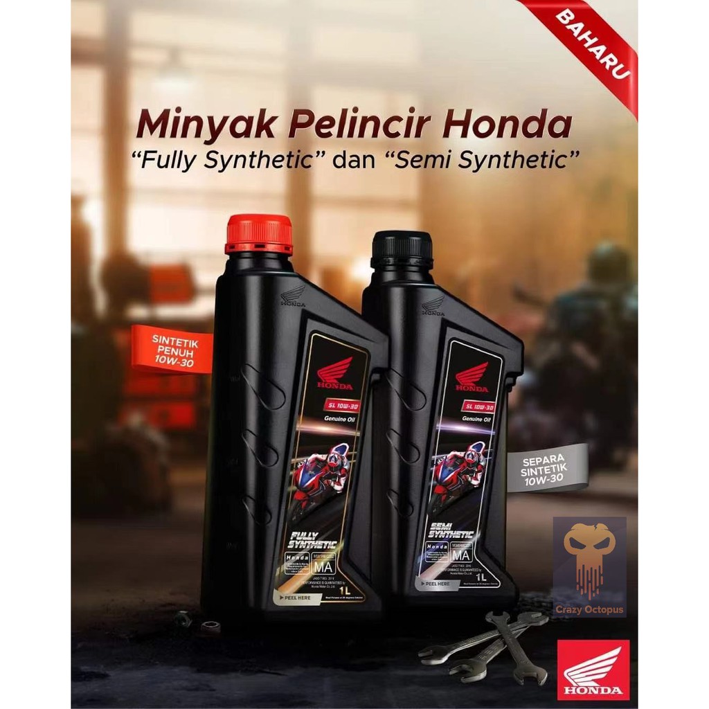 NEW HONDA Semi / Fully Synthetic Engine Oil 4T 10W30 Boon Siew Honda
