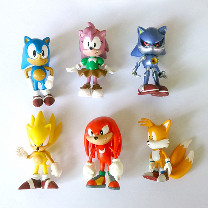 6 pcs sonic Hedgehog Knuckles toys figure | Shopee Malaysia