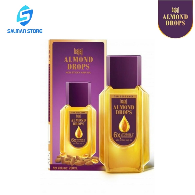 Bajaj Almond Drops Hair Oil 50ml/100ml/200ml | Vitamin E | Shopee Malaysia