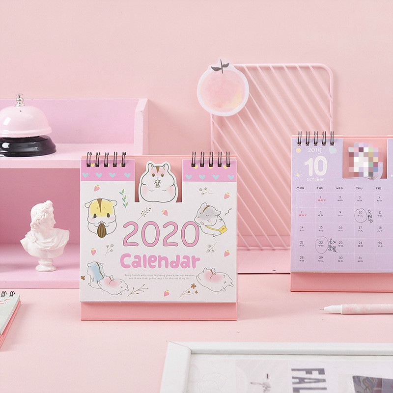 Portable 2020 Desktop Calendar Stand Up Calendar Weekly Monthly