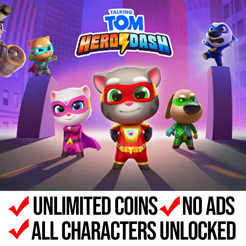 [Android Game] Talking Tom Hero Dash (MOD, Unlimited Coins, Unlocked