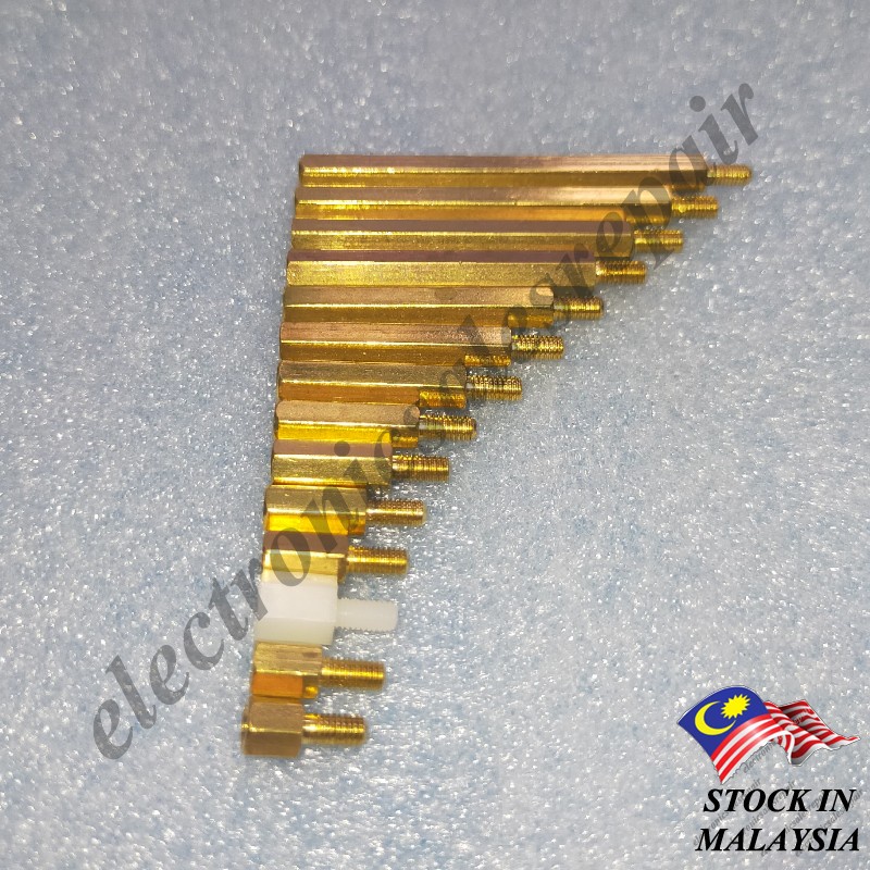 2PCS Brass / Plastic PCB Standoffs Hexagonal Spacers M3 Male Female 5/6