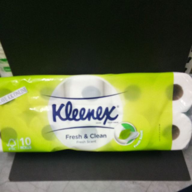 KLEENEX FRESH & CLEAN TISSUE TOILET 10 rolls Shopee Malaysia